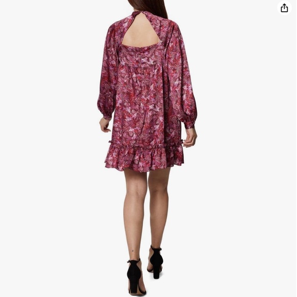 BCBGeneration Women's Long Sleeve Mock Neck Flounce Hem Mini Dress Size 8 NWT - Picture 2 of 12